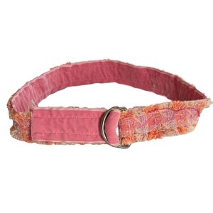Loop de Loop Pink and Orange Tweed Belt